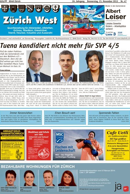 Tuena kandidiert nicht mehr für SVP 4/5 - Lokalinfo AG