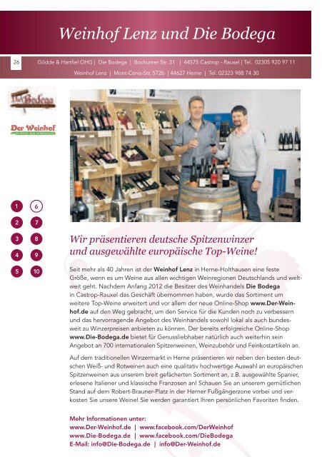 Broschüren - Winzermarkt Herne