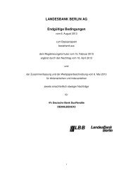 LANDESBANK BERLIN AG Endgültige Bedingungen - Zertifikate