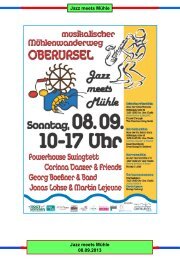 Jazz meets Mühle - Verein für Geschichte und Heimatkunde ...