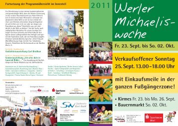 Programm Werler Michaeliswoche 2011 - Wirtschaftsring Werl eV