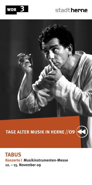 Das Programm zu den Tagen Alter Musik in Herne - WDR.de