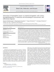 Interactions of hemoglobin Lepore (δβ hybrid hemoglobin) with ...