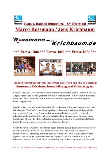 Marco Rossmann / Jens Krichbaum - rossmann-krichbaum.de