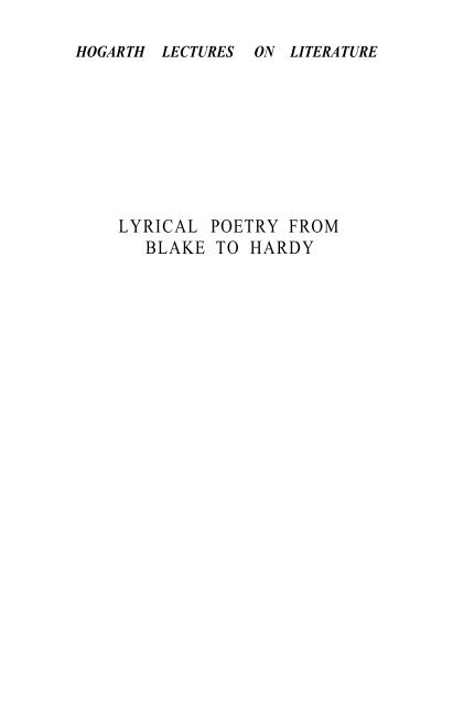 lyrical poetry - OUDL Home