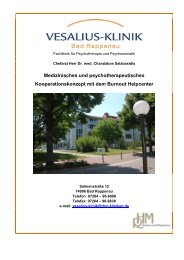 Medizinisches und psychotherapeutisches ... - Vesalius-Klinik