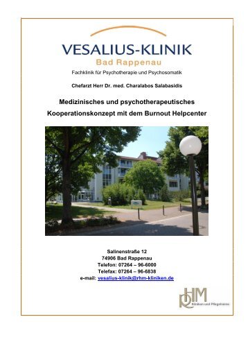 Medizinisches und psychotherapeutisches ... - Vesalius-Klinik