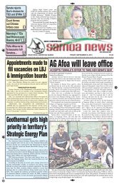 AG Afoa will leave office - Samoa News