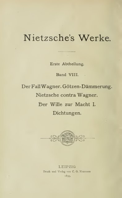 Nietzsche: Der Antichrist - WordPress – www.wordpress.com