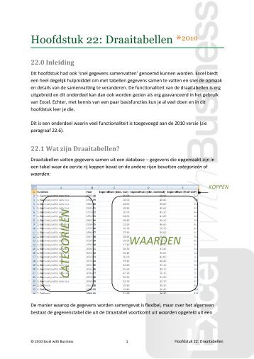 CATEGORIEËN WAARDEN - Excel with Business