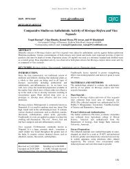 Comparative Studies on Anthelmintic Activity of Moringa Oleifera ...