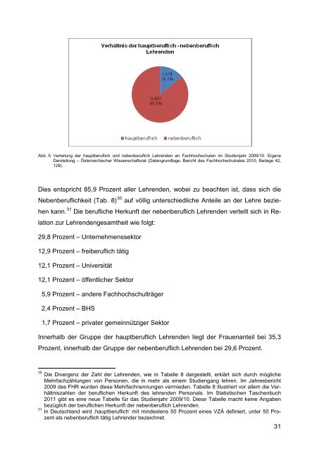 Fachhochschulen im Österreichischen Hochschulsystem Analysen ...