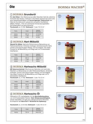 Produktinformationen zu Borma Wachs und Öl - FACETT