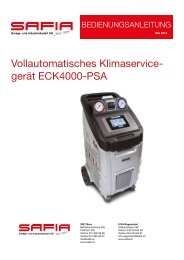 Vollautomatisches Klimaservice- gerät ECK4000-PSA - SAFIA