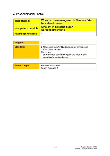 Bildungsstandards „Deutsch“ - Gemeinsam lernen