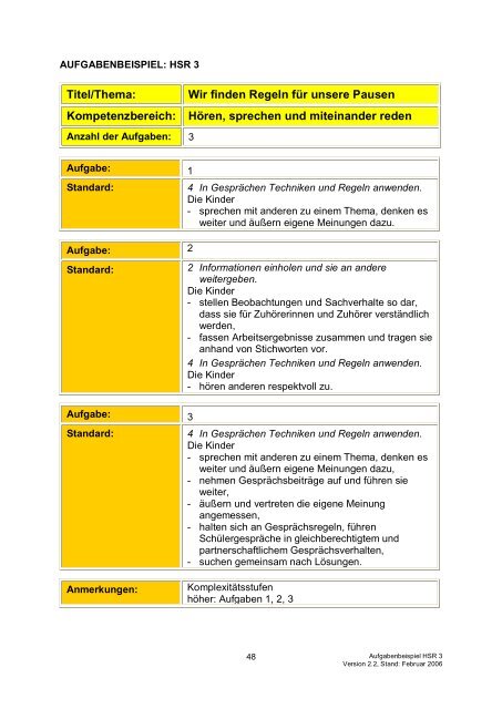 Bildungsstandards „Deutsch“ - Gemeinsam lernen