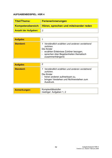 Bildungsstandards „Deutsch“ - Gemeinsam lernen