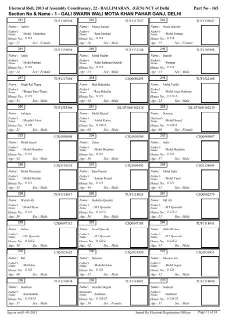 No. Name and Reservation Status of Assembly Constituency : Net ...