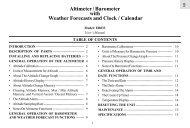Altimeter / Barometer with Weather Forecasts and ... - Cole-Parmer