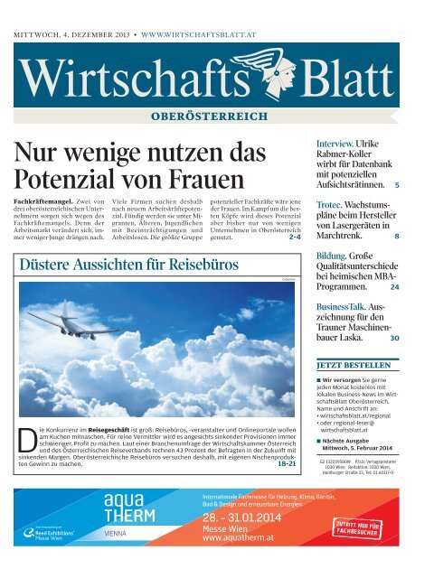 Nur wenige nutzen das Potenzial von Frauen - wirtschaftsblatt.at