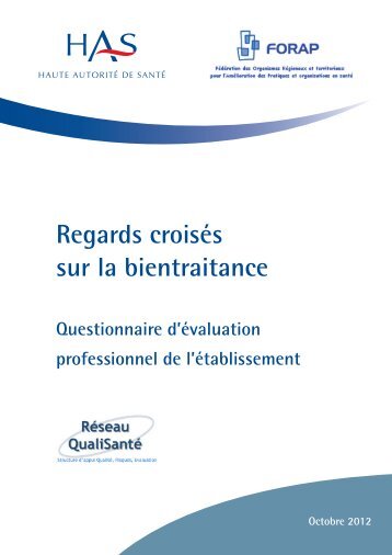 Regards croisés sur la bientraitance - Haute Autorité de Santé