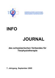 Info - Journal - Schweizerischer Verband für Tierphysiotherapie