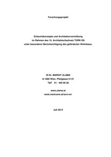 Projektbericht 2012 (210 KB, pdf) - wiener wohnbau forschung
