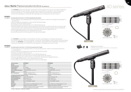 produktkatalog I schweiz I CHF - Audio-Technica