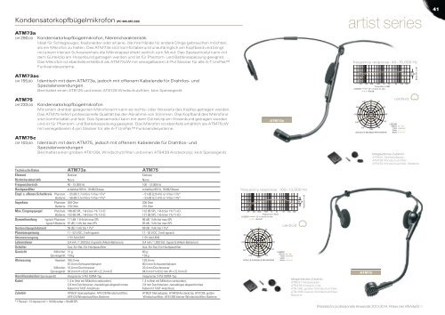 produktkatalog I schweiz I CHF - Audio-Technica