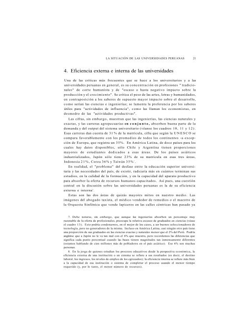 La situación de las universidades peruanas 1. Introducción