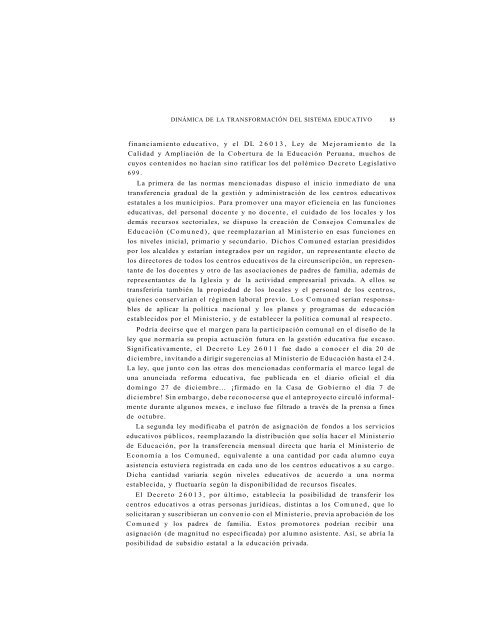 La situación de las universidades peruanas 1. Introducción