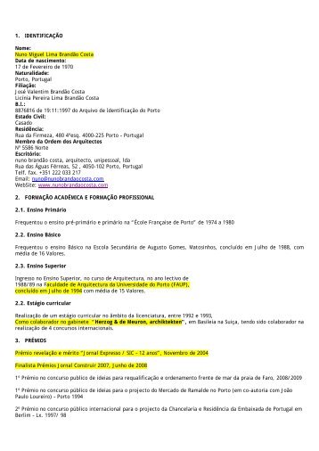 Curriculum Vitae - Secil