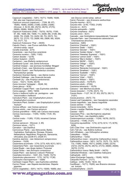 STG Index PDF - subTropical Gardening