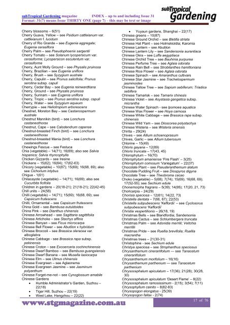 STG Index PDF - subTropical Gardening