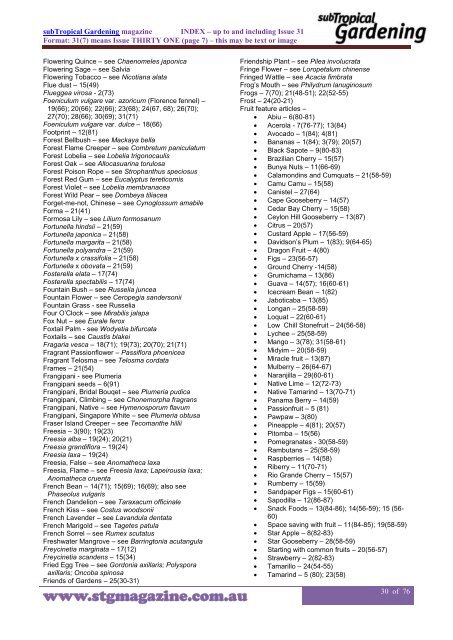 STG Index PDF - subTropical Gardening