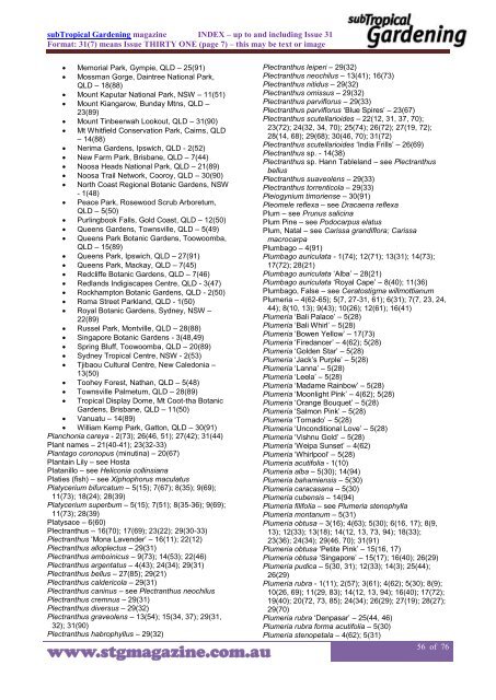 STG Index PDF - subTropical Gardening