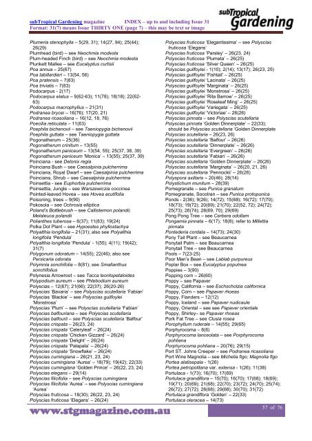 STG Index PDF - subTropical Gardening