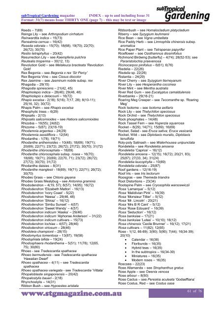 STG Index PDF - subTropical Gardening