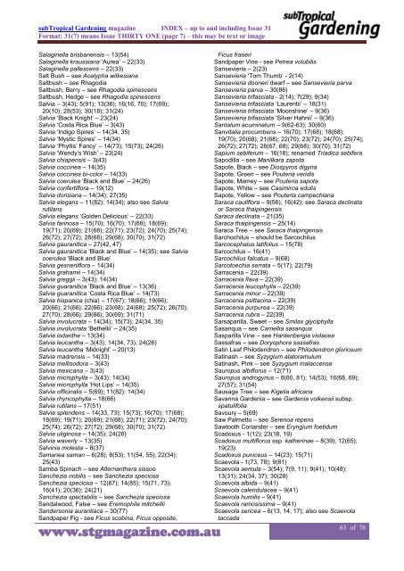 STG Index PDF - subTropical Gardening