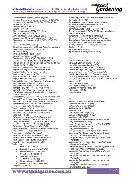 STG Index PDF - subTropical Gardening