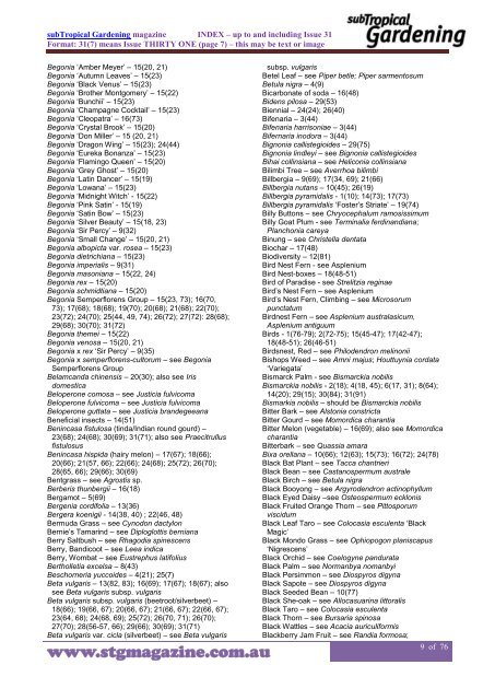 STG Index PDF - subTropical Gardening