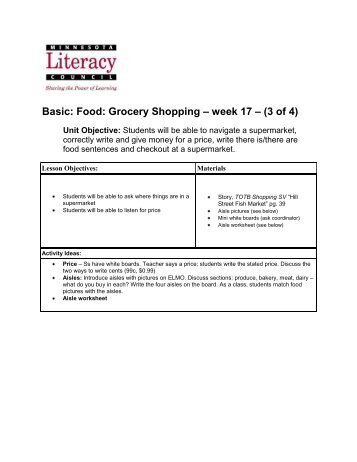 basic groceries shopping list
