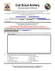 Cub Scout Archery Worksheet - Merit Badge Research Center