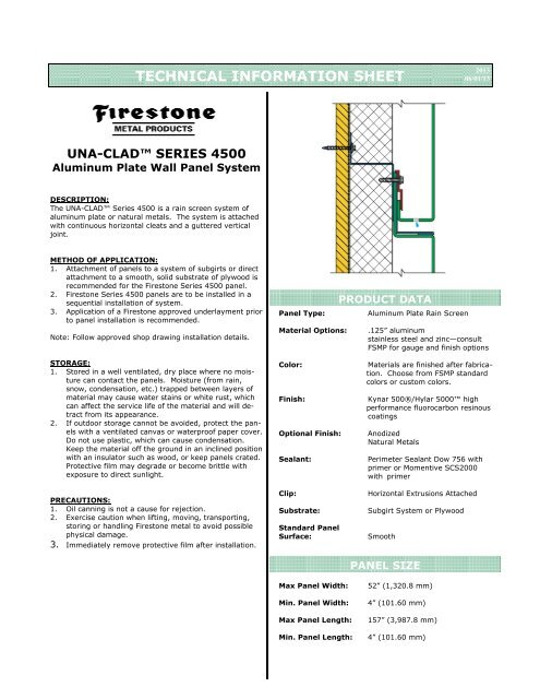 Firestone Sheet Metal Color Chart