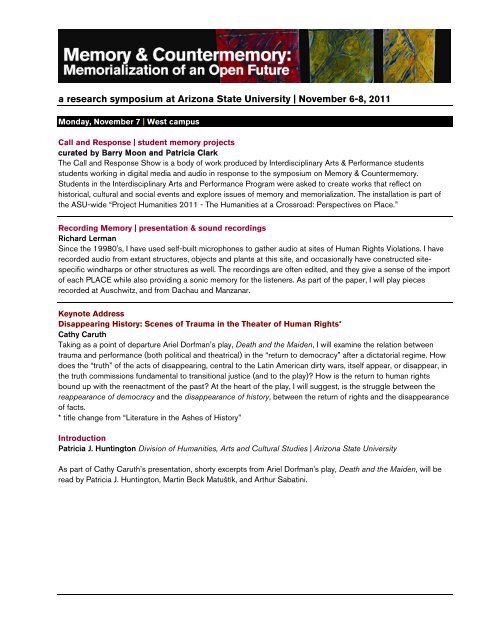 Symposium Program (printable PDF) - ASU Jewish Studies