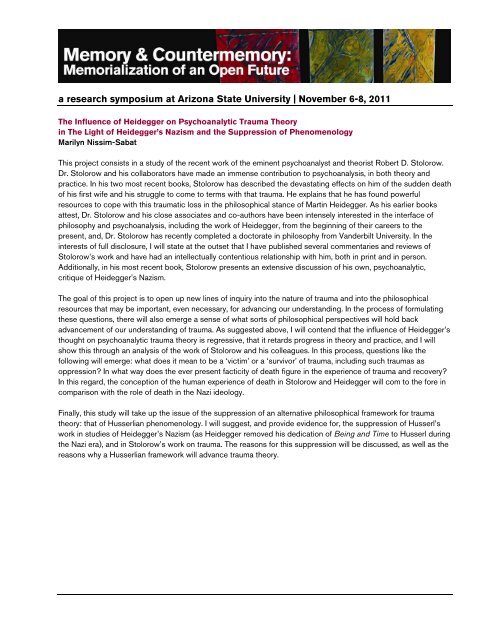Symposium Program (printable PDF) - ASU Jewish Studies