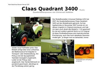 Claas Quadrant 3400 RotoCut Großballenpresse - Distanzbieber