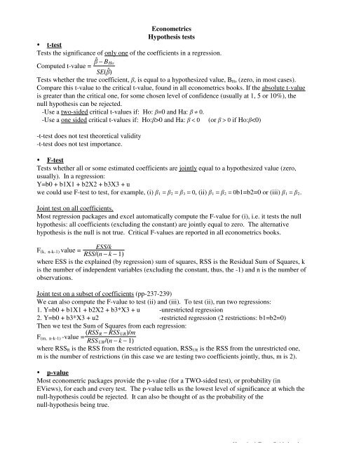 hypothesis testing in excel linear regression hypothesis testing in excel linear regression