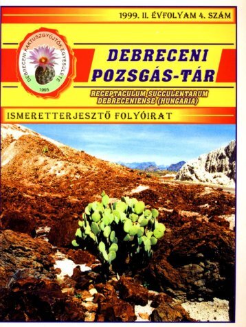 Pdf olvasása - Magyar Kaktusz és Pozsgás Társaság