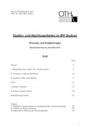 Anleitung für Studien- und Abschlussarbeiten - OTH Regensburg